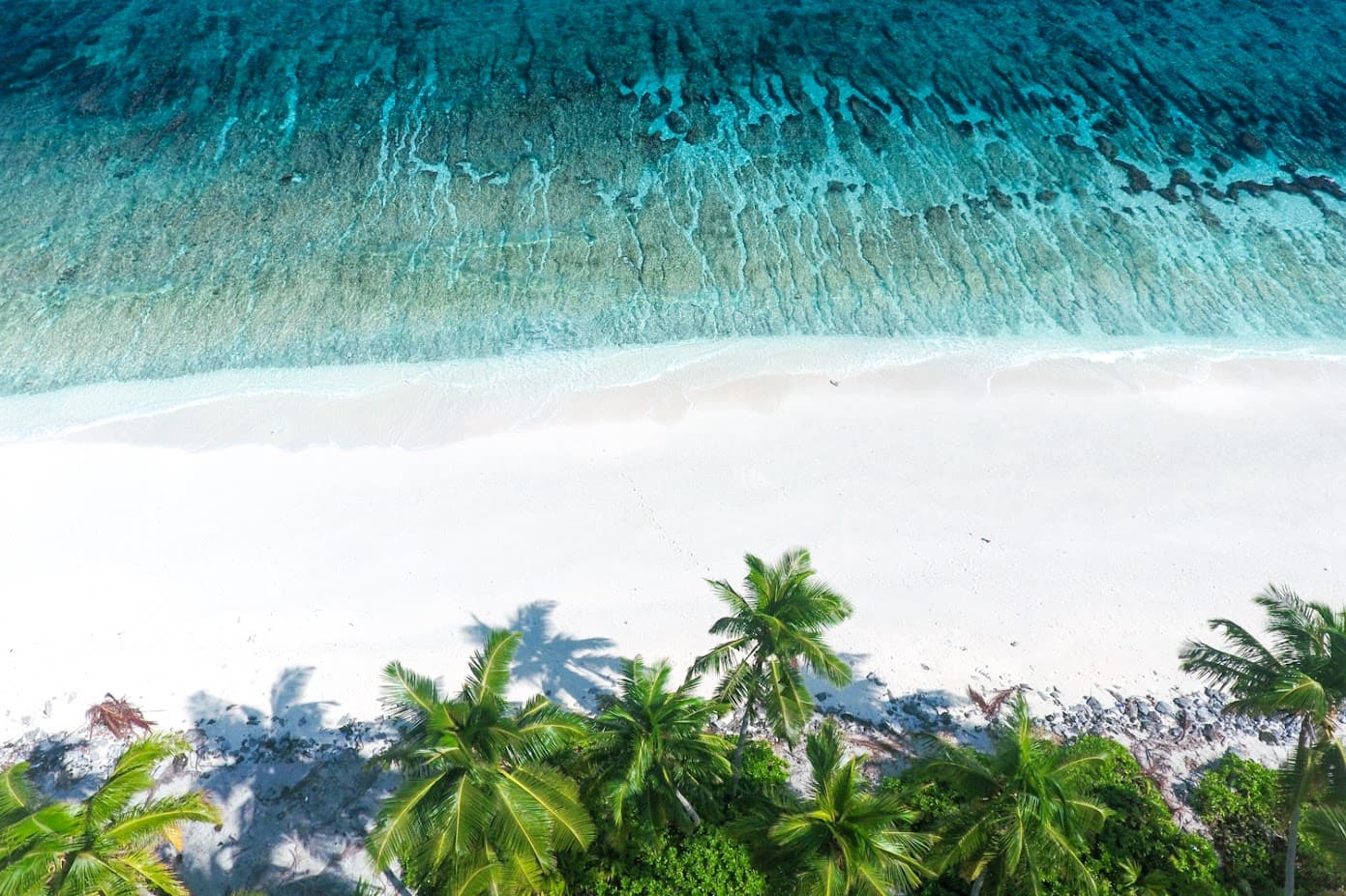Aerial view of Maldivian island